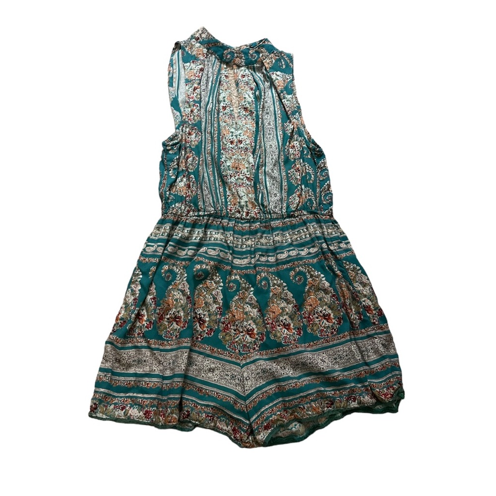 Angie neck cuff printed romper